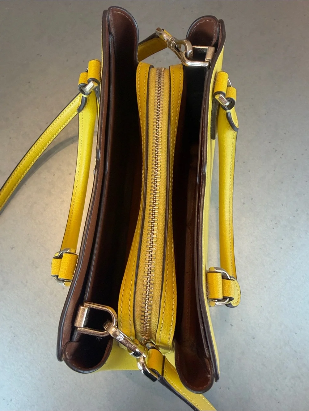 Kate Spade Tippy Small Triple Compartment Grain Leather Satchel In Chartreuse